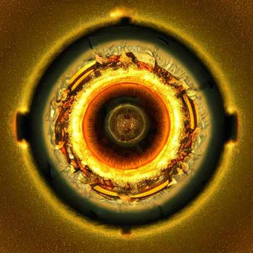 Image similar to hyperrealistic image of microscopic uranium atom, by thomas eakes & xiang duan & mike judge, perfect symmetry, dim volumetric lighting, photorealistic, 8 k octane beautifully detailed render, post - processing, extremely hyper - detailed, intricate, epic composition, lifelike attributes, cinematic lighting, masterpiece, trending on artstation, very very detailed, stunning,