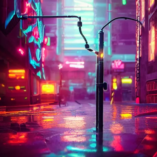 Image similar to improbable neon, electric, character art made out of rain, trending on artstation, epic composition, emotional, beautiful, rendered in octane, unreal engine, depth of field, ray tracing, highly detailed, realistic