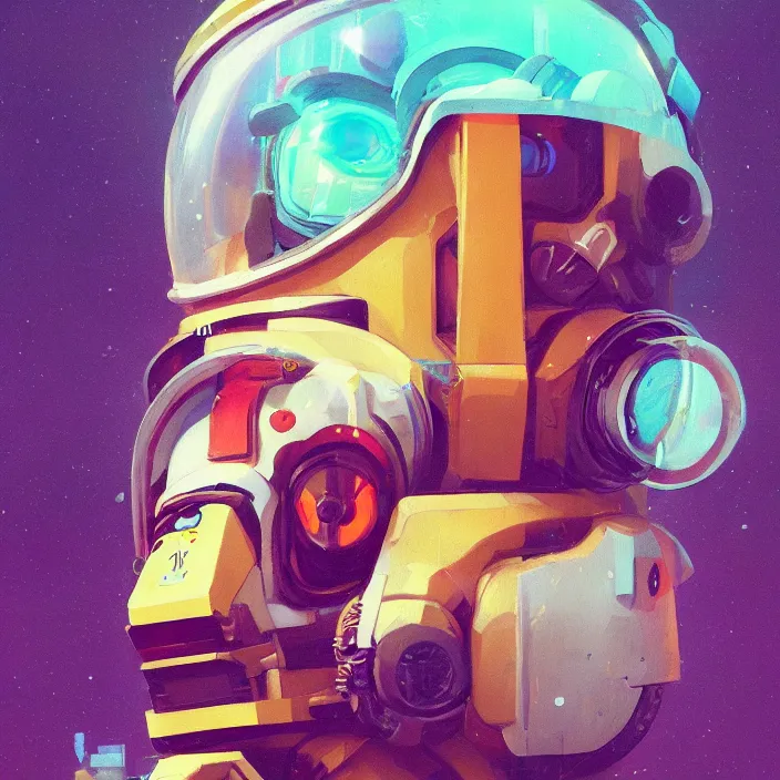 Prompt: a beautiful painting of a cyberpunk astronaut by sergey kolesov and sachin teng and pascal blanche. in style of digital art. colorful comic, symmetry, hyper detailed. octane render. trending on artstation