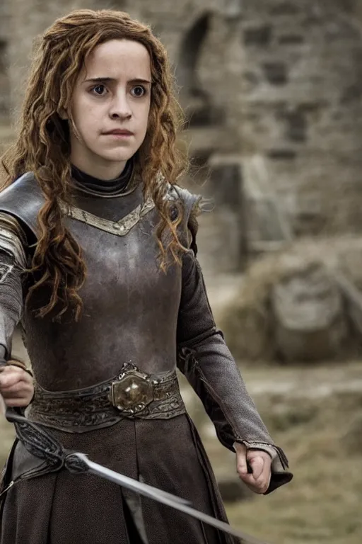 Image similar to hermione granger as joan of arc, game of thrones