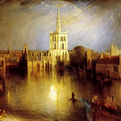 Image similar to Norwich cathedral by J. M. W. Turner