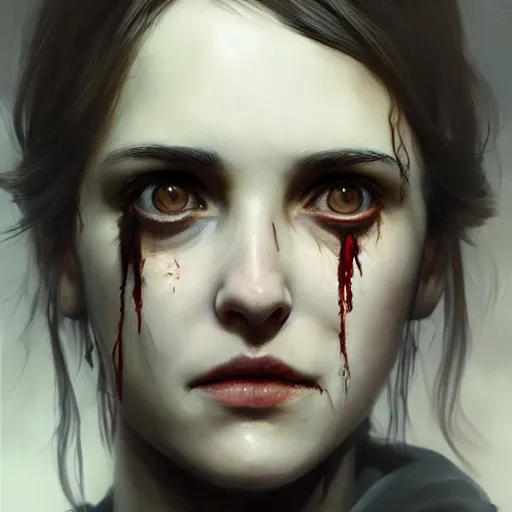 Prompt: portrait of young winona ryder as a zombie, 7 days to die zombie, fine art, award winning, intricate, elegant, sharp focus, cinematic lighting, highly detailed, digital painting, 8 k concept art, art by guweiz and z. w. gu, masterpiece, trending on artstation, 8 k