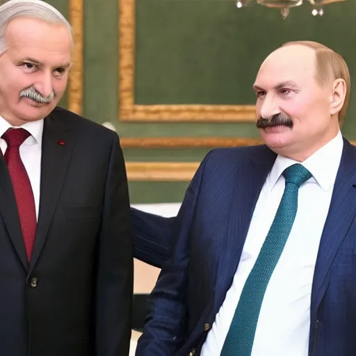 Image similar to alexander lukashenko looking like a blonde russian girl