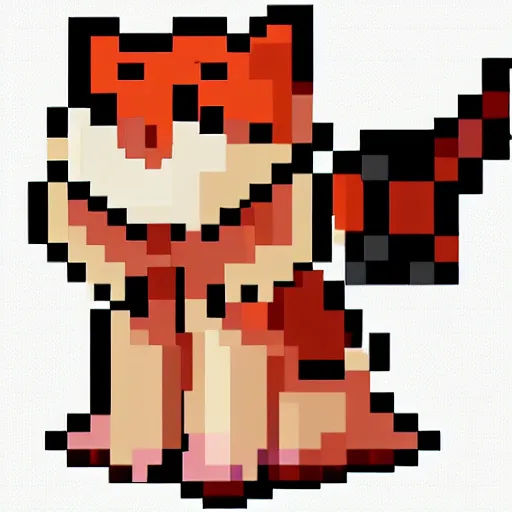 Image similar to cat fighter design , 24 Pixel art