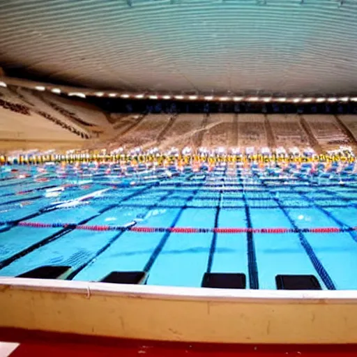 Image similar to olympic swimming pool filled with lasagna