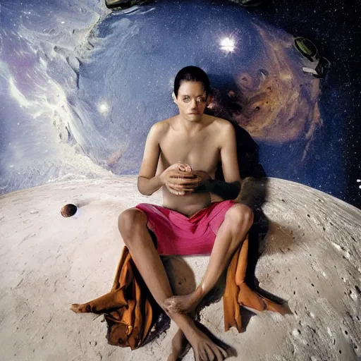 Prompt: Liminal space in outer space by Martin Schoeller