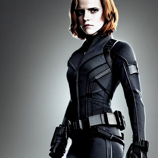 Prompt: Emma Watson as Black Widow