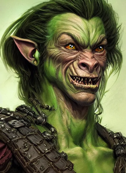 Prompt: goblin, ultra detailed fantasy, green, dndbeyond, bright, colourful, realistic, dnd character portrait, full body, pathfinder, pinterest, art by ralph horsley, dnd, rpg, lotr game design fanart by concept art, behance hd, artstation, deviantart, hdr render in unreal engine 5