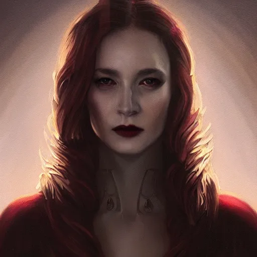 Prompt: Riveting high society regal female vampire portrait, atmospheric lighting, painted, intricate, volumetric lighting, beautiful, rich deep colors masterpiece, golden hour, sharp focus, ultra detailed, by Leesha Hannigan, Ross Tran, Thierry Doizon, Kai Carpenter,Ignacio Fernández Ríos