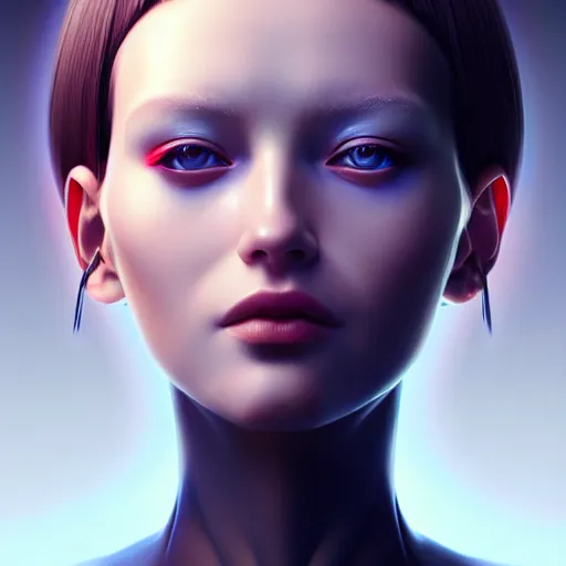 Prompt: a extremely detailed digital painting of a highly complex humanoid android woman with integrated cybernetic modifications, art by ilya kuvshinov, trending on cgsociety, computer art, ilya kuvshinov, artstation hd, artstation hq, photo realistic, hyperrealism, soft light, cinematography photo, ray tracing, unreal engine 5