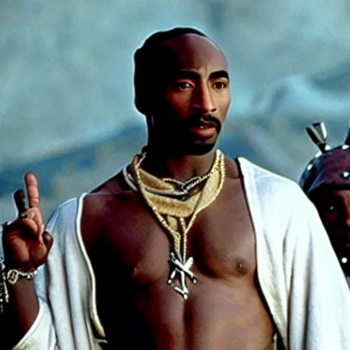 Prompt: Still of Tupac Shakur in the movie ''Braveheart'' (1995)