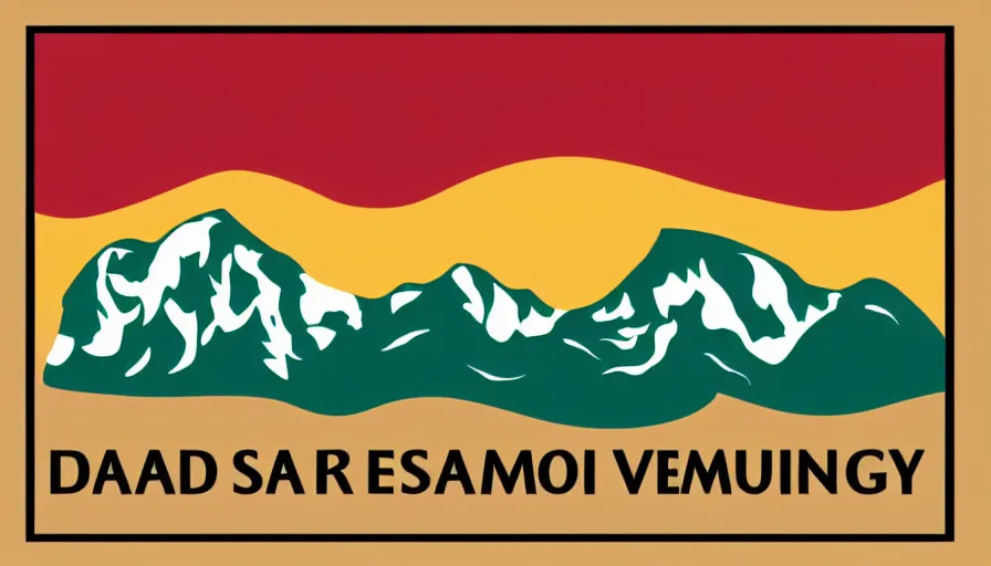 Prompt: A flag representing Idaho's Salmon River mountain valley, vector graphic, vexillology,