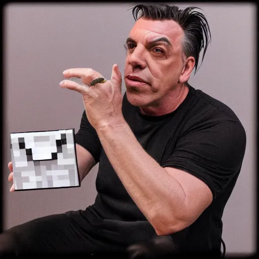 Prompt: Till Lindemann, Minecraft