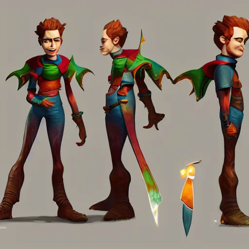 Image similar to character design sheet, jimmy neutron, fantasy, medieval, vivid colors, concept art, sharp focus, digital art, Hyper-realistic, 4K, Unreal Engine, Highly Detailed, HD, Dramatic Lighting by Brom, trending on Artstation