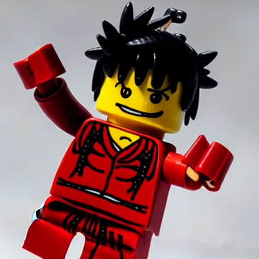 Image similar to luffy as lego