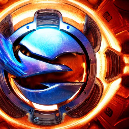 Prompt: mythical organic biomechanical firefox logo fighting a clean steel chrome logo. futuristic. blue blurry background. highly detailed, intricate steampunk ornate, poetic, 3 d render, digital art, octane render, 8 k artistic photography, photorealistic.