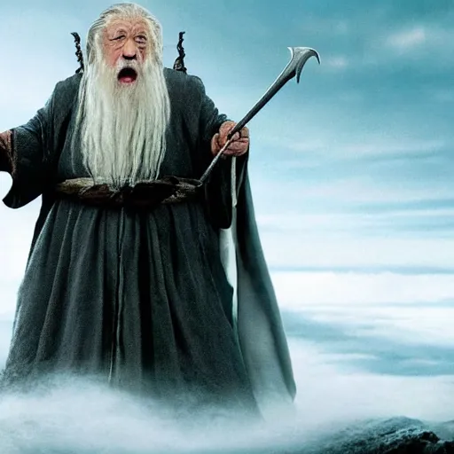 Prompt: movie still of danny devito starring as gandalf the white in the 2 0 2 4 lord of the rings movie, full body, hyper realistic, high quality, wide angle