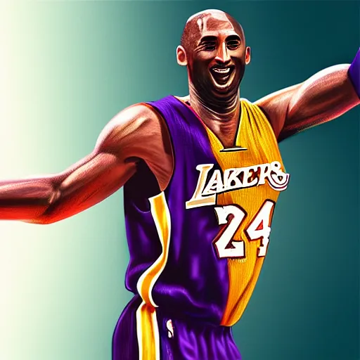 Image similar to kobe bryant in the style of Joel Santana, digital art, amazing detail, cgsociety, artstation