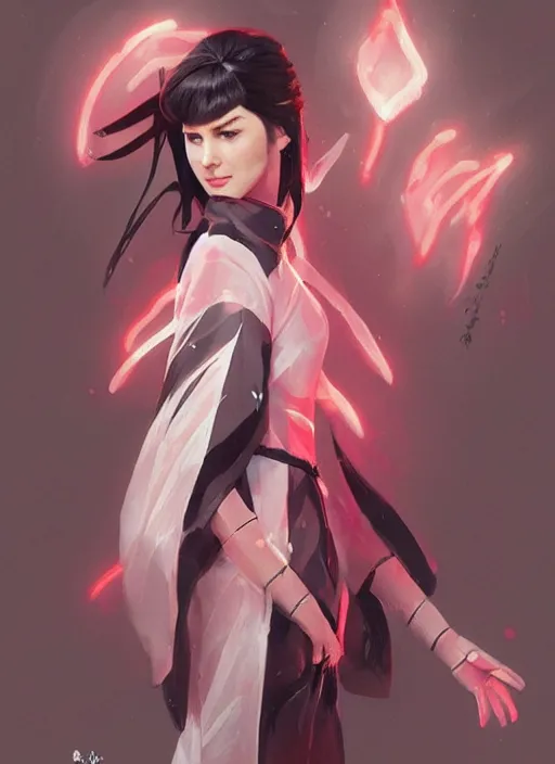 Prompt: gal gadot as nezuko from demon slayer ねずこ wearing kimono by artgem by greg rutkowski trending on artstation