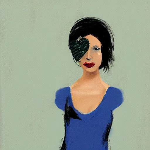 Image similar to hedgehog lady in the style of michael carson