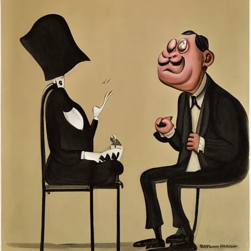 Image similar to a character by Charles Addams