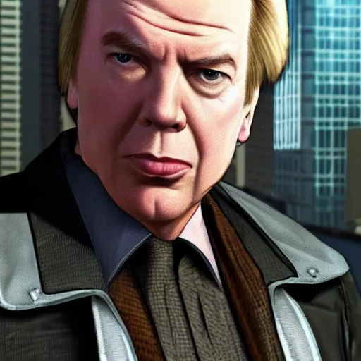 Image similar to Michael McKean aka Chuck McGill from Better Call Saul as a GTA character portrait, Grand Theft Auto, GTA cover art