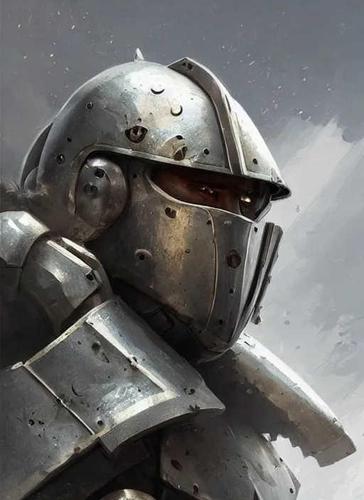 Prompt: medieval knight power armour, concept art, detailed face, medieval, highly detailed, cinematic lighting, digital art painting by greg rutkowski