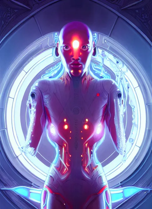 Prompt: symmetry!! water, portrait of three legged alien hybrid, tech wear, scifi, glowing lights!! intricate elegant, highly detailed, digital painting, artstation, concept art, smooth, sharp focus, illustration, art by artgerm and greg rutkowski and alphonse mucha water