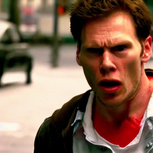 Image similar to Live Action Still of Jerma in Shaun of the Dead, real life, hyperrealistic, ultra realistic, realistic, highly detailed, epic, HD quality, 8k resolution, body and headshot, film still