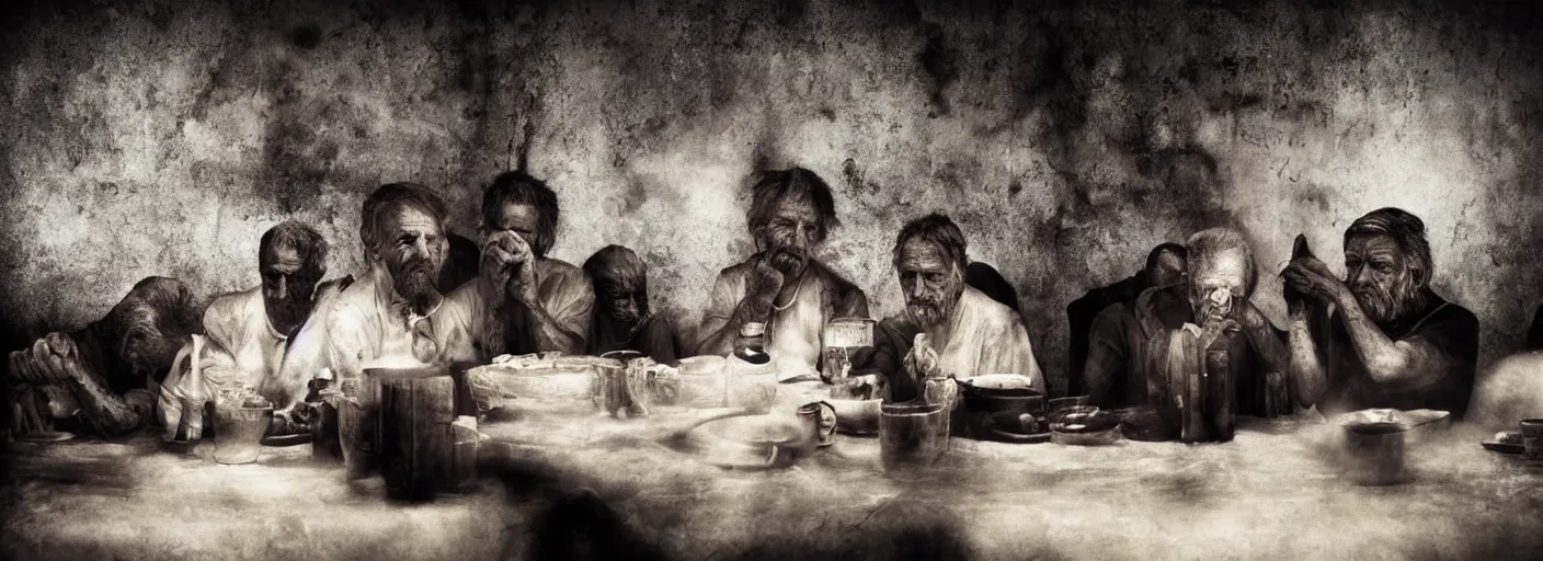 Image similar to https://i.swncdn.com/media/1200w/via/5319-lastsupper.webp by Lee Jeffries