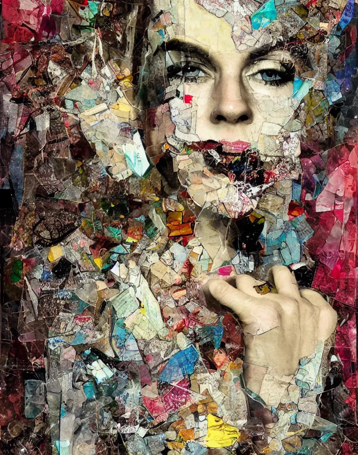 beautiful distortion, digital collage, decoupage, | Stable Diffusion ...