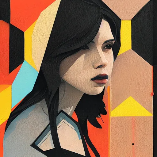 Prompt: Black Widow profile picture by Sachin Teng, asymmetrical, Organic Painting , Matte Painting, geometric shapes, hard edges, graffiti, street art:2 by Sachin Teng:4