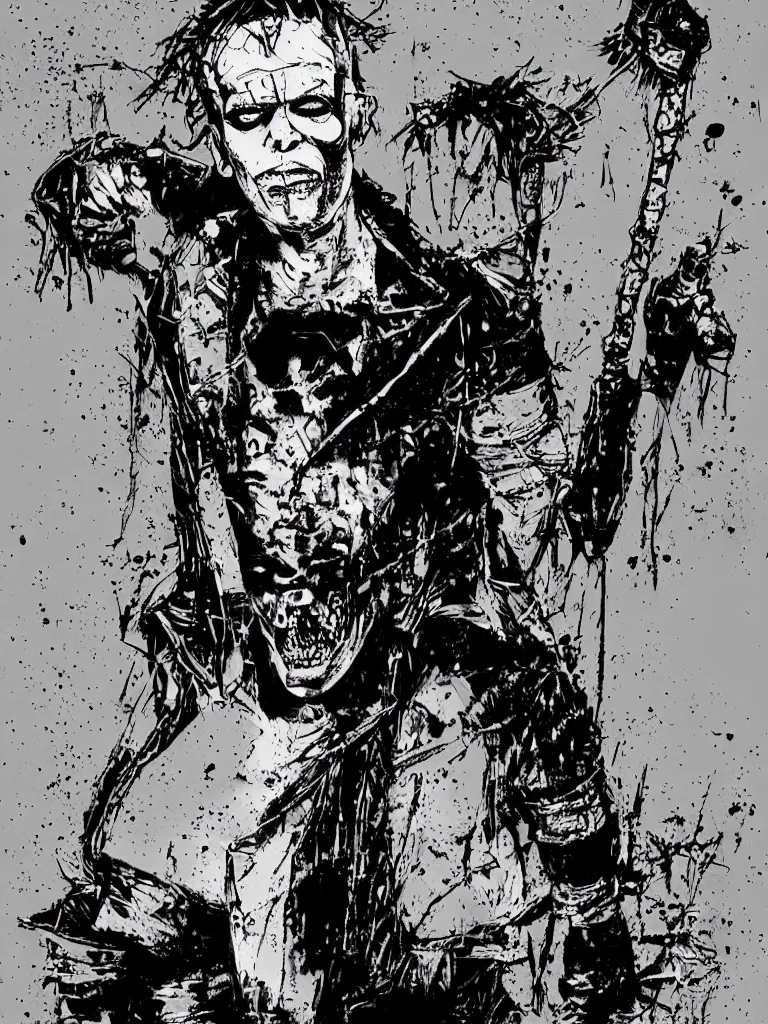 Prompt: a Punk rock Frankenstein
