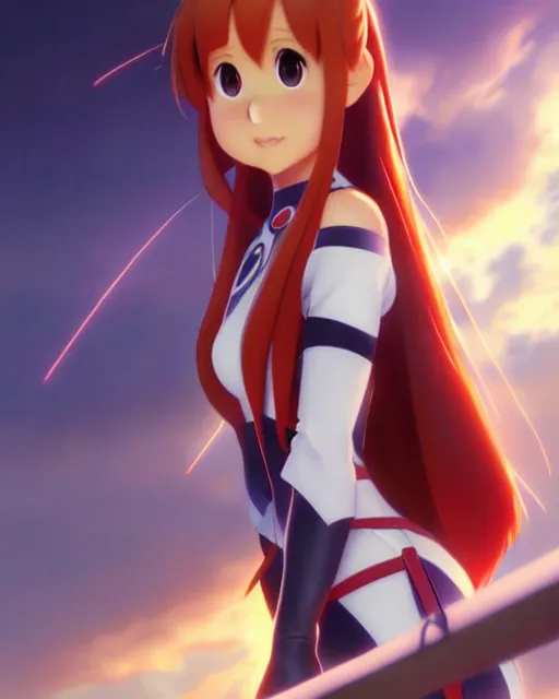 Image similar to pixar movie still photo of asuna from sao, asuna by a - 1 pictures, by greg rutkowski, artgerm, gil elvgren, rossdraws, enoch bolles, glossy skin, pearlescent, anime, very coherent, maxim magazine, trending