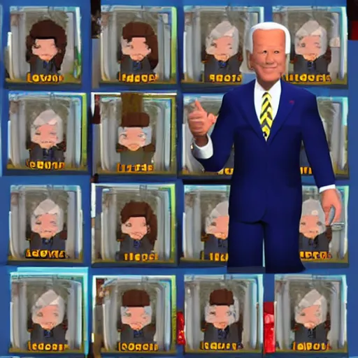 Prompt: joe biden as a roblox avatar