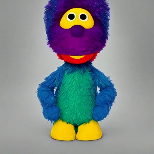 Image similar to rainbow cosmic animal from sesame street