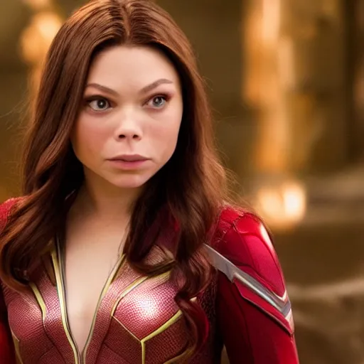 Prompt: Scarlet Witch from Infinity war, played by Miranda Cosgrove