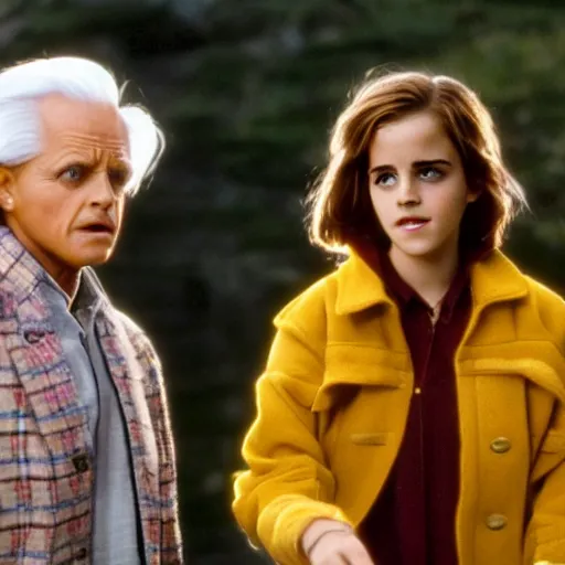 Image similar to emma watson starring in the movie back to the future part 2, movie still, 8 k