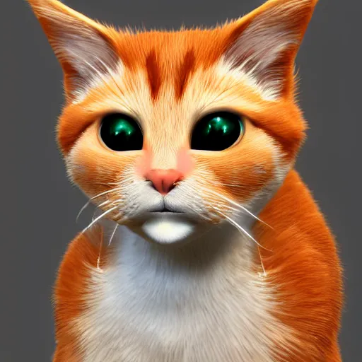 Image similar to ginger cat, unreal engine