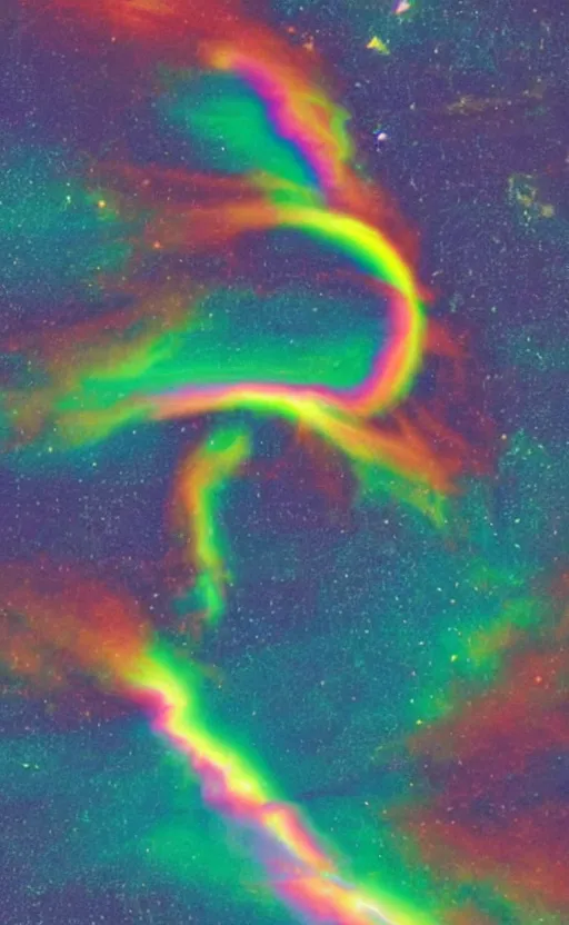 Image similar to galactic rainbow lightning water