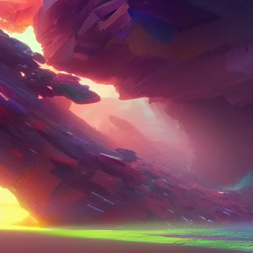 Prompt: a gorgeous dreamscape, disintegrating channel of pure force, painted by ross tran, rendered in pixar octane