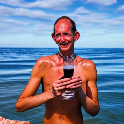 Image similar to first human to adapt to drinking saltwater