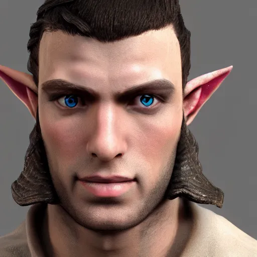 Prompt: medieval elf gigachad, portrait, detailed face, hugh quality face, rtx, 8 k, unreal engine 5, blender render,