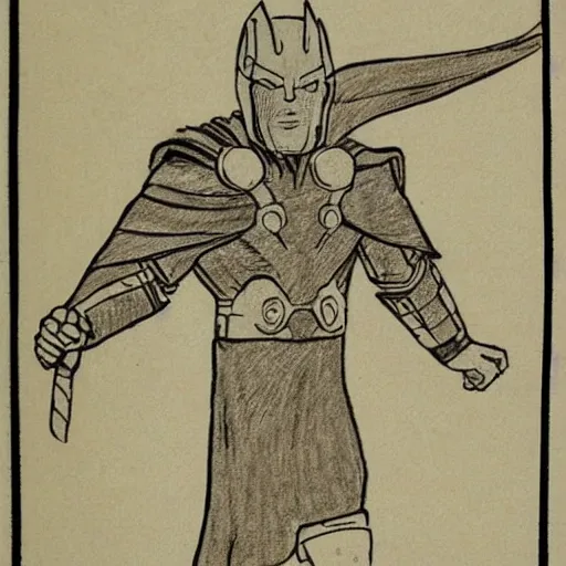 Thor Drawing by Kat Ewing - Pixels