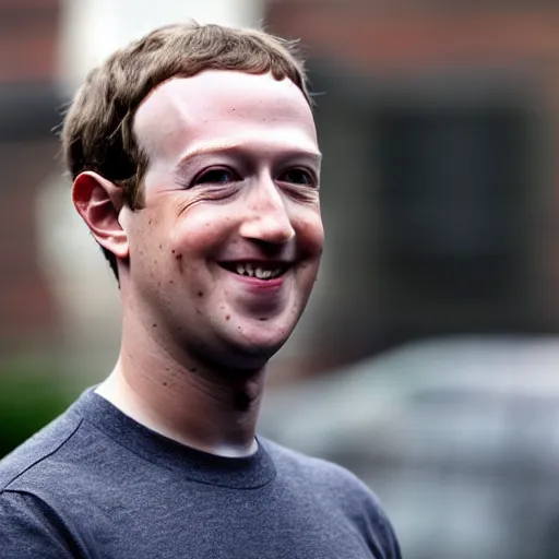 Prompt: mark zuckerberg with face tattoo