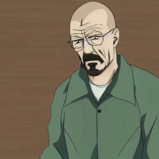 Image similar to walter white in anime