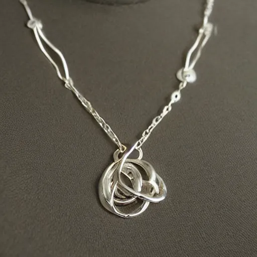 Image similar to sterling silver necklace, photo, artstation