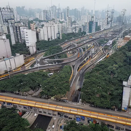 Image similar to avenida paulista, stalenhag