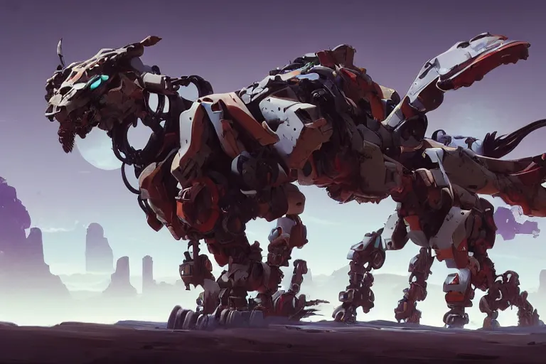 Image similar to grazer machine mecha animal beast robot of horizon forbidden west horizon zero dawn bioluminiscence, behance hd by jesper ejsing, by rhads, makoto shinkai and lois van baarle, ilya kuvshinov, rossdraws global illumination