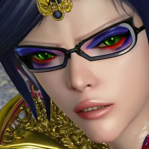 Image similar to Bayonetta looking gorgeous amazing level of detail 8k resolution hyperdetailed photorealism